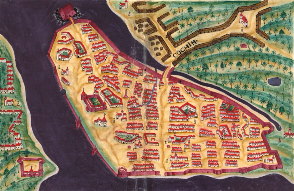 Mapa de Cochin de 1635