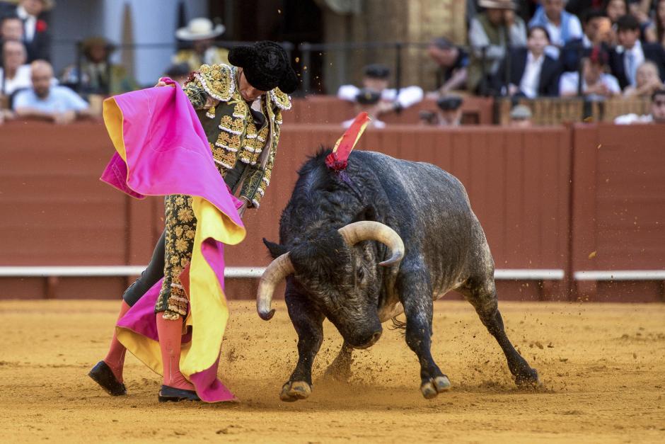 El diestro José Garrido, en este decimoquinto festejo de abono de la Feria de Abril de Sevilla