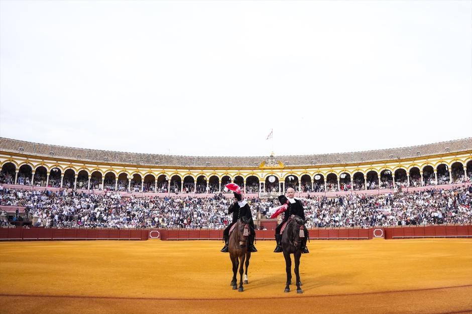 Imagen panorámica de la Plaza de la Maestranza de Sevilla, esta Feria de Abril