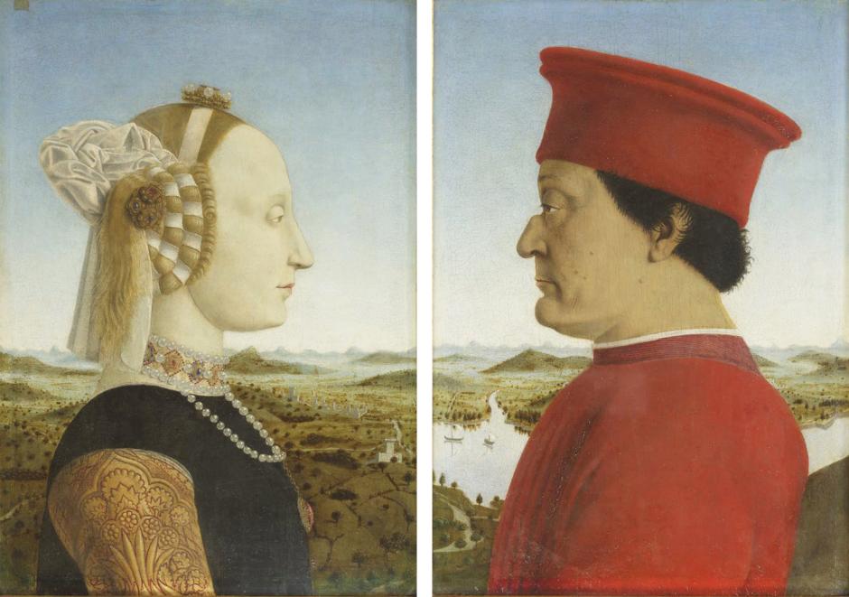 El famoso retrato de Federico da Montefeltro y Battista Sforza, de Piero della Francesca
