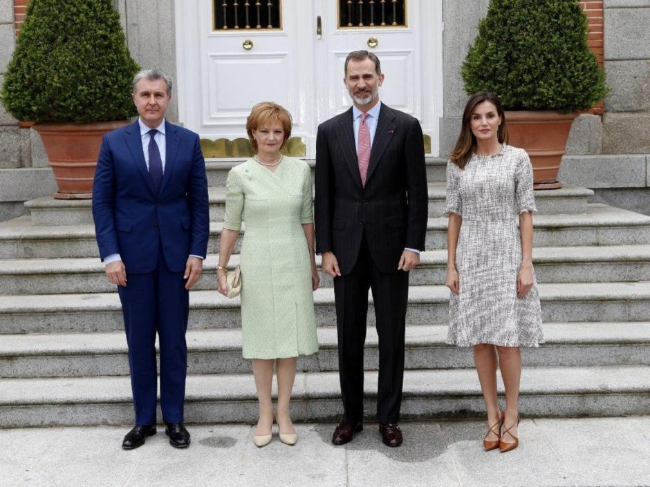 Margarita de Rumanía y su marido, con los Reyes Felipe y Letizia