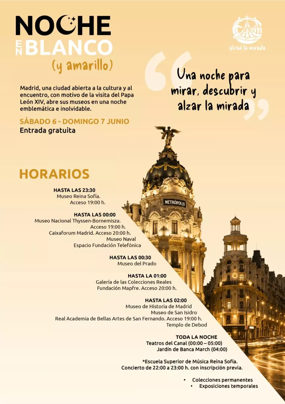 El cartel de 'La Noche en Blanco (y Amarillo)'