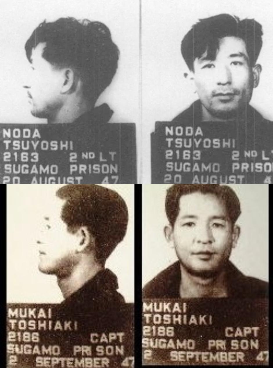 Tsuyoshi Noda y Toshiaki Mukai en la prisión de Sugamo