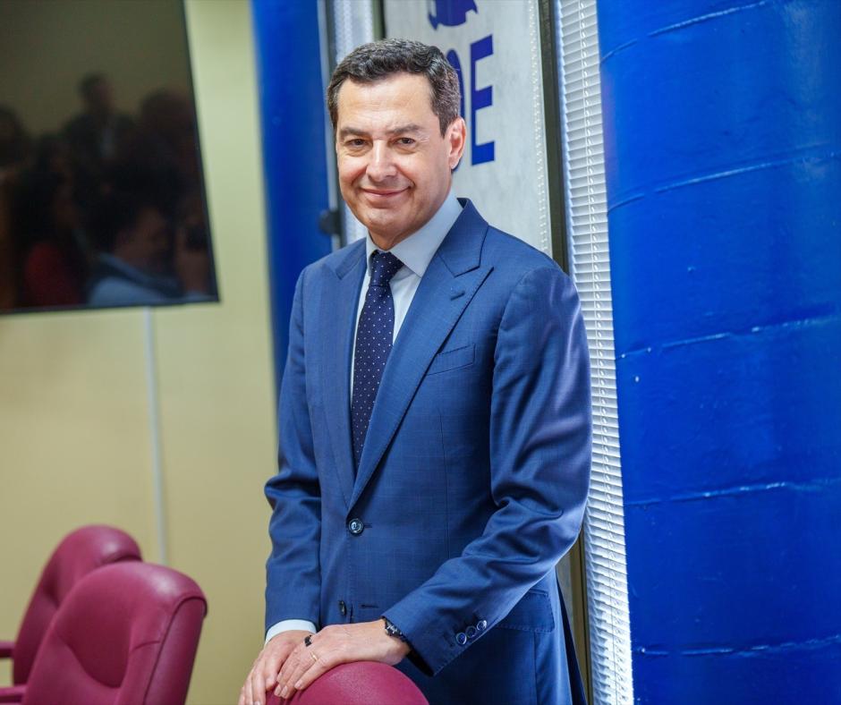 El presidente del PP andaluz y candidato a la reelección, Juanma Moreno
