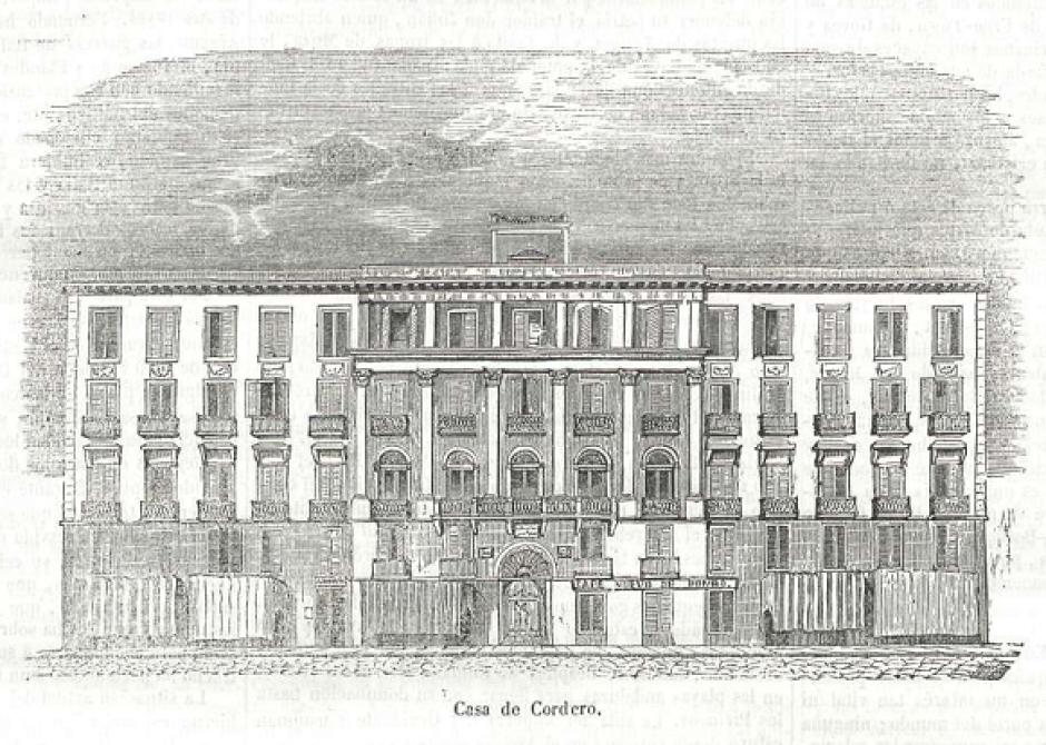 Casa Cordero hacia 1849 en La Ilustración