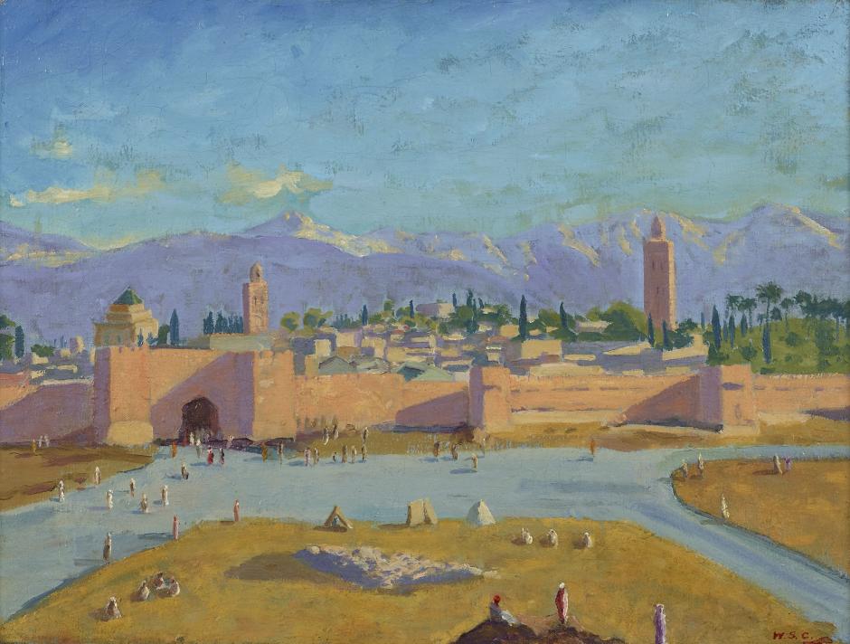Sir Winston Churchill, The Tower of the Koutoubia Mosque (1943). Colección privada