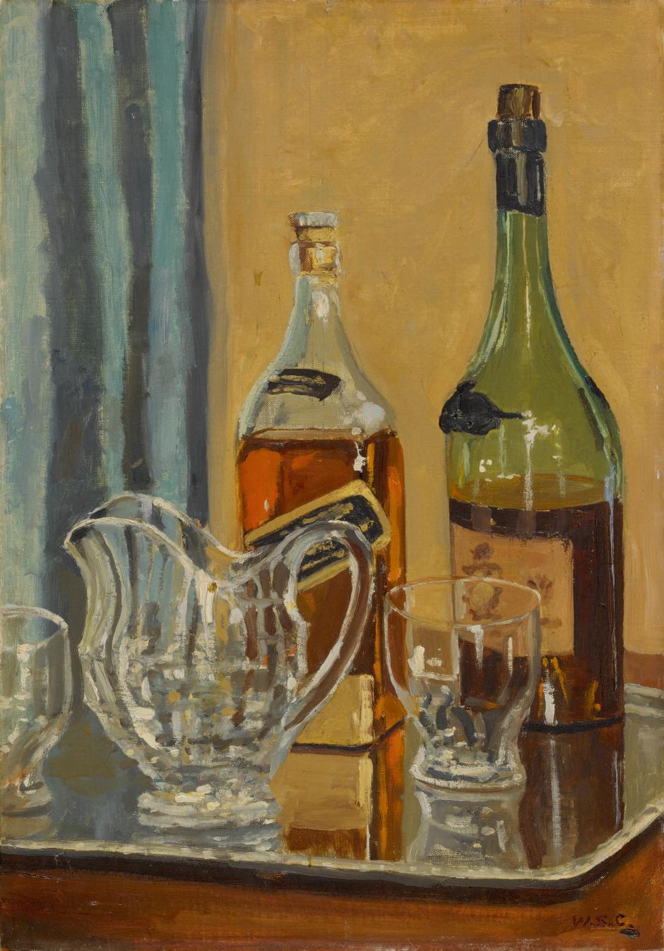 Sir Winston Churchill, Jug and Bottles (1930s). Colección privada