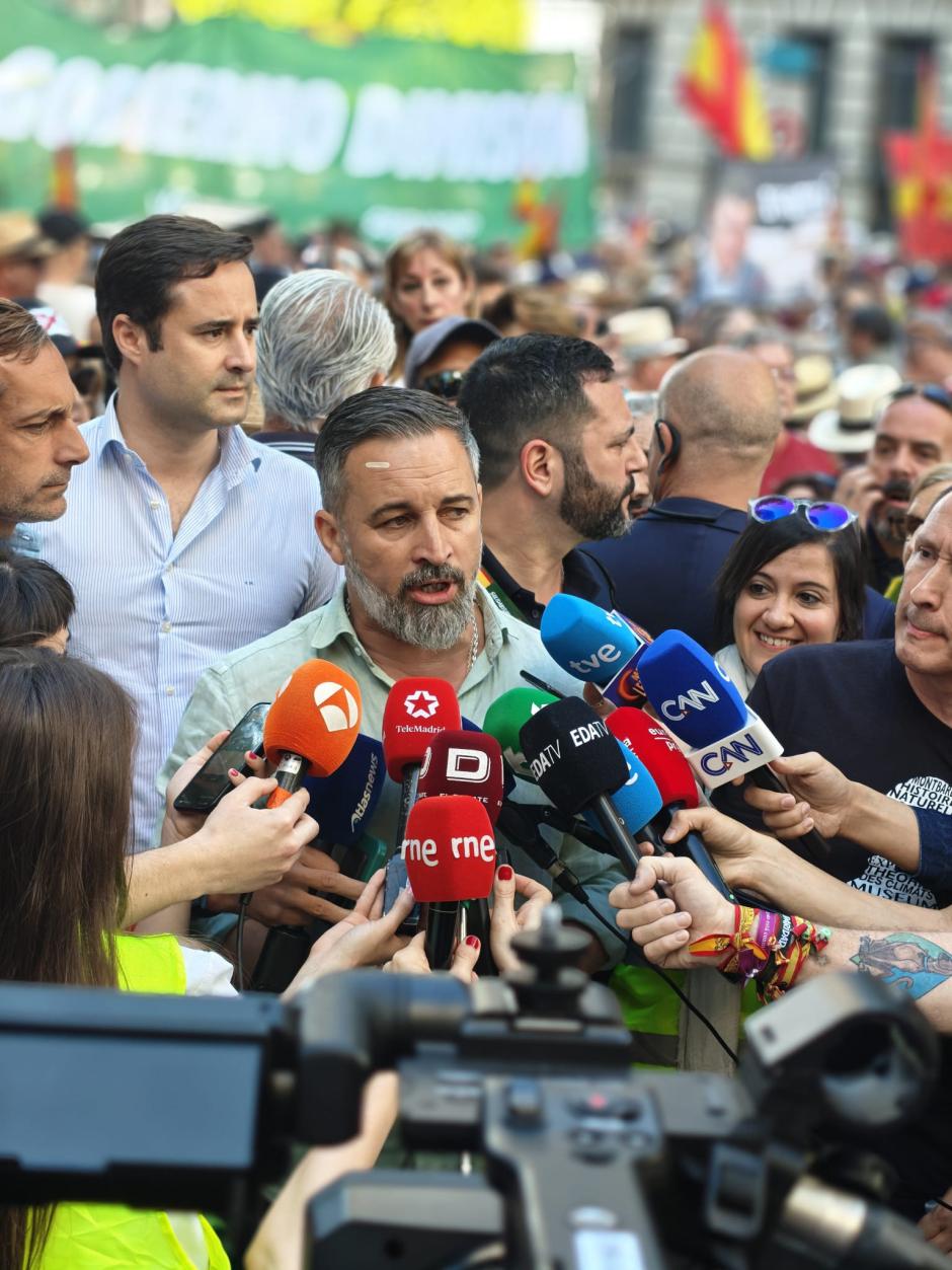 Santiago Abascal, desde la manifestación de Sociedad Civil Española