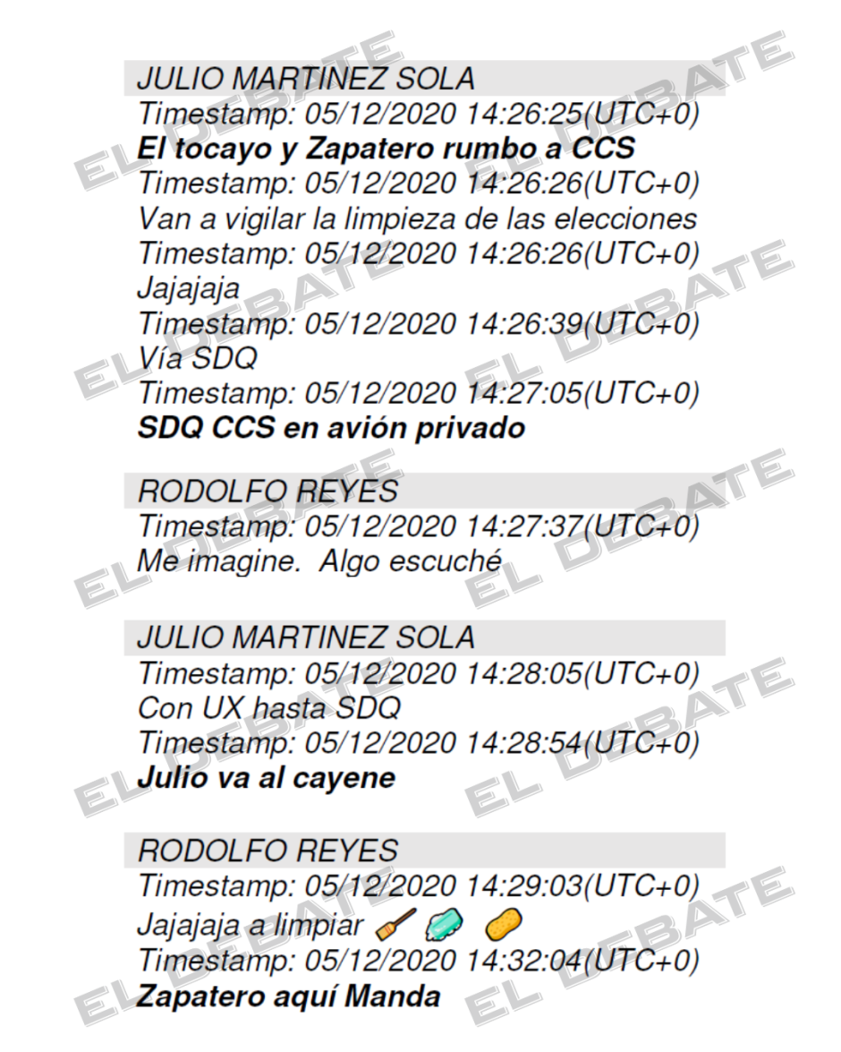 La conversación entre ambos interceptada por la UDEF en su informe