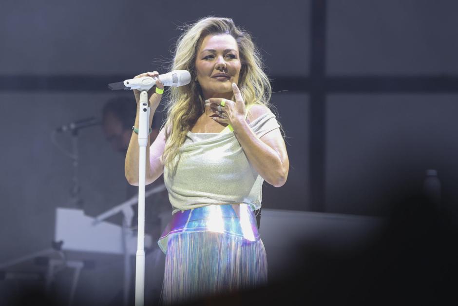 Amaia Montero en un momento del concierto en Madrid