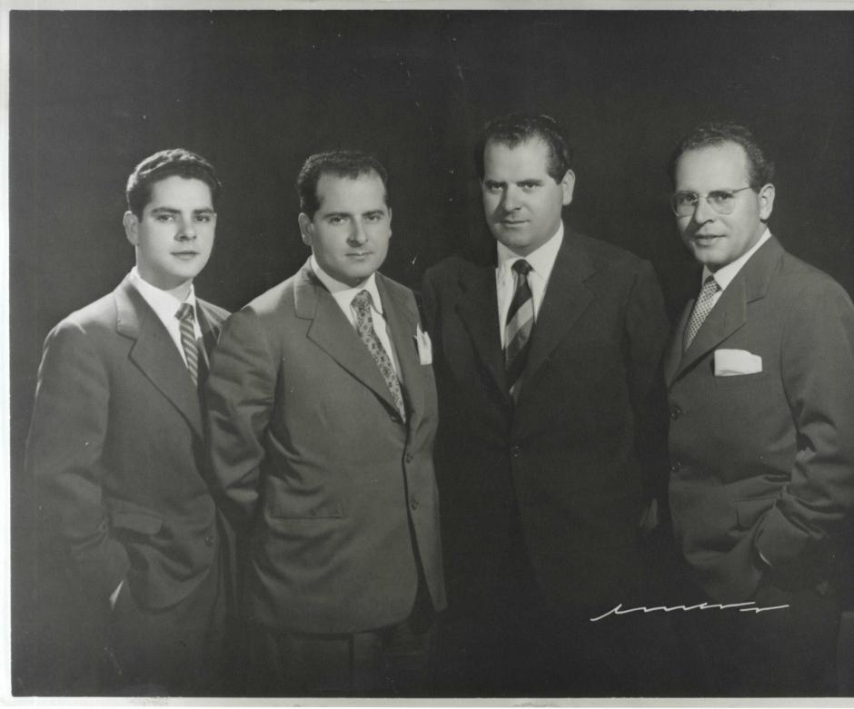 Los cuatro hermanos. De izquierda a derecha: Celso, Valeriano, Eduardo y Graciliano