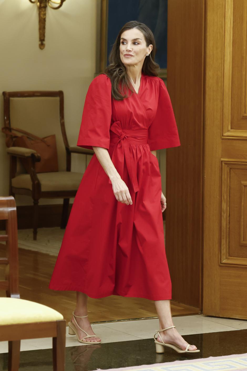 Spanish Queen Letizia during a meeting with Mamis Digitales in Madrid on Tuesday, 2 June 2026.