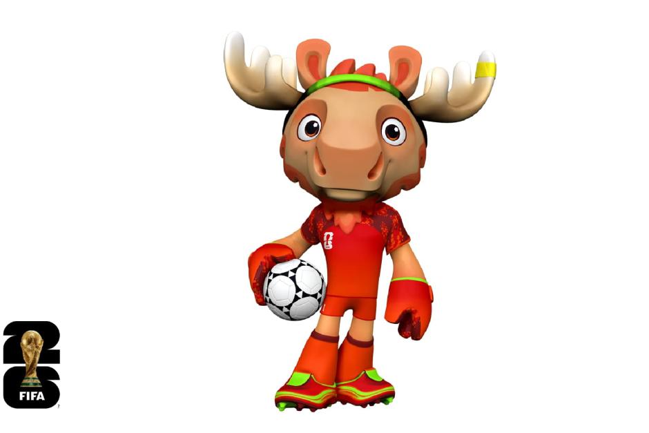 Maple, la mascota del Mundial que representa Canadá