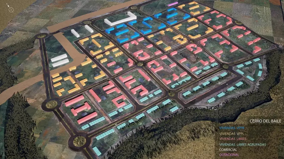 Plano del futuro desarrollo de Cerro de Baile en San Sebastián de los Reyes