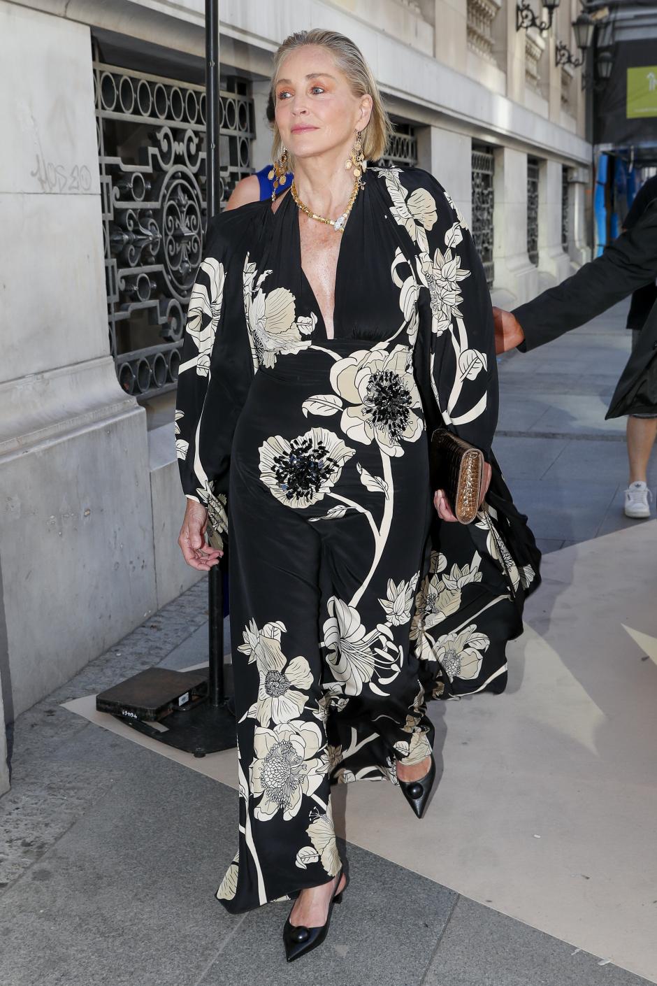 Sharon Stone walking during arrival at the Elle Style Awards in Madrid, Spain, on Tuesday, 2 June 2026.