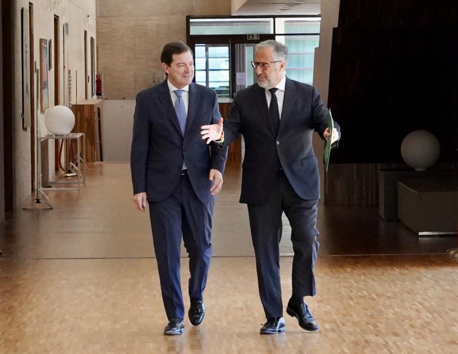 Mañueco y Pollán, este miércoles, en las Cortes de Castilla y León