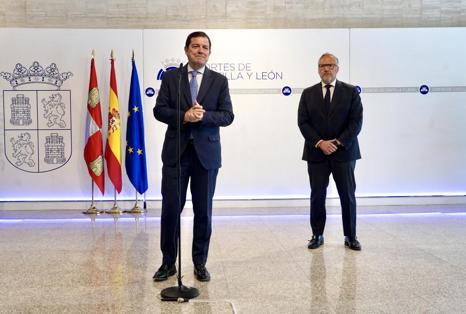 Mañueco y Pollán comparecen para anunciar su acuerdo de gobierno