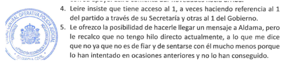 Referencias al "one" en el sumario del caso Leire