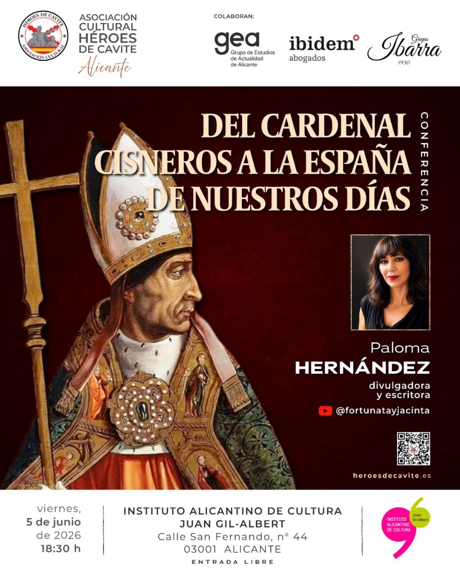 Cartel de la conferencia de Héroes de Cavite en Alicante