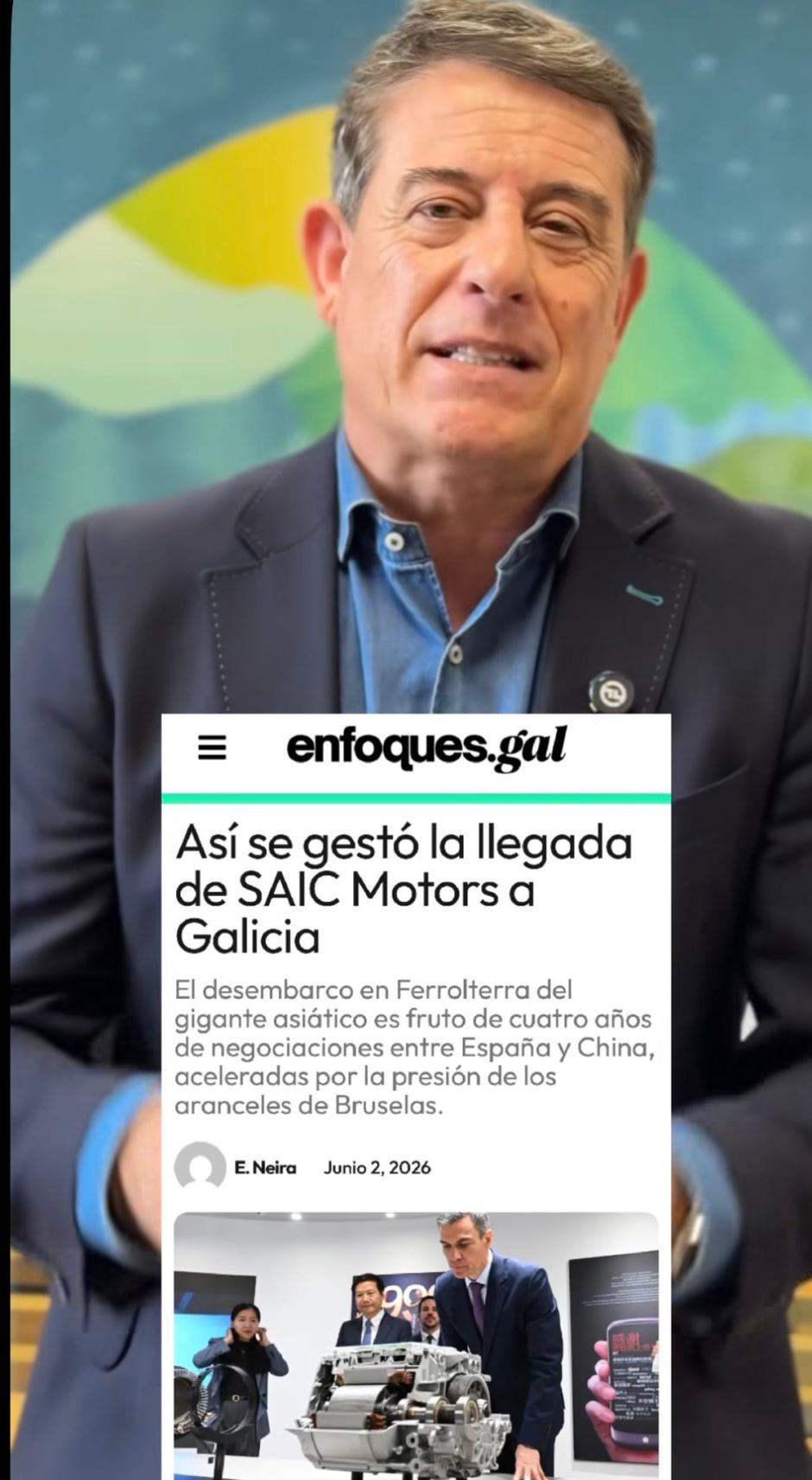 Captura del vídeo difundido por Besteiro