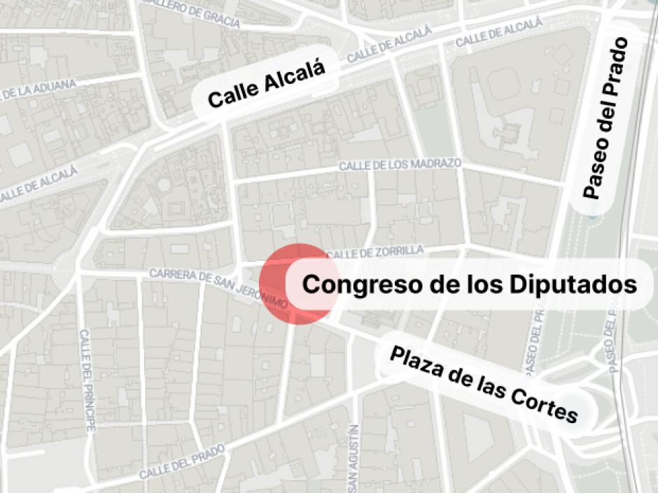 Mapa de las zonas calientes de movilidad el lunes con motivo de la visita del Papa