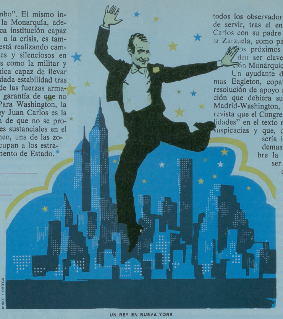 Caricatura de Juan Carlos I en 'Cambio 16'