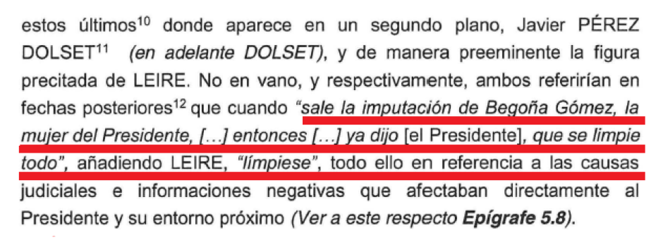 Mención a Pedro Sánchez en la trama de las cloacas del PSOE