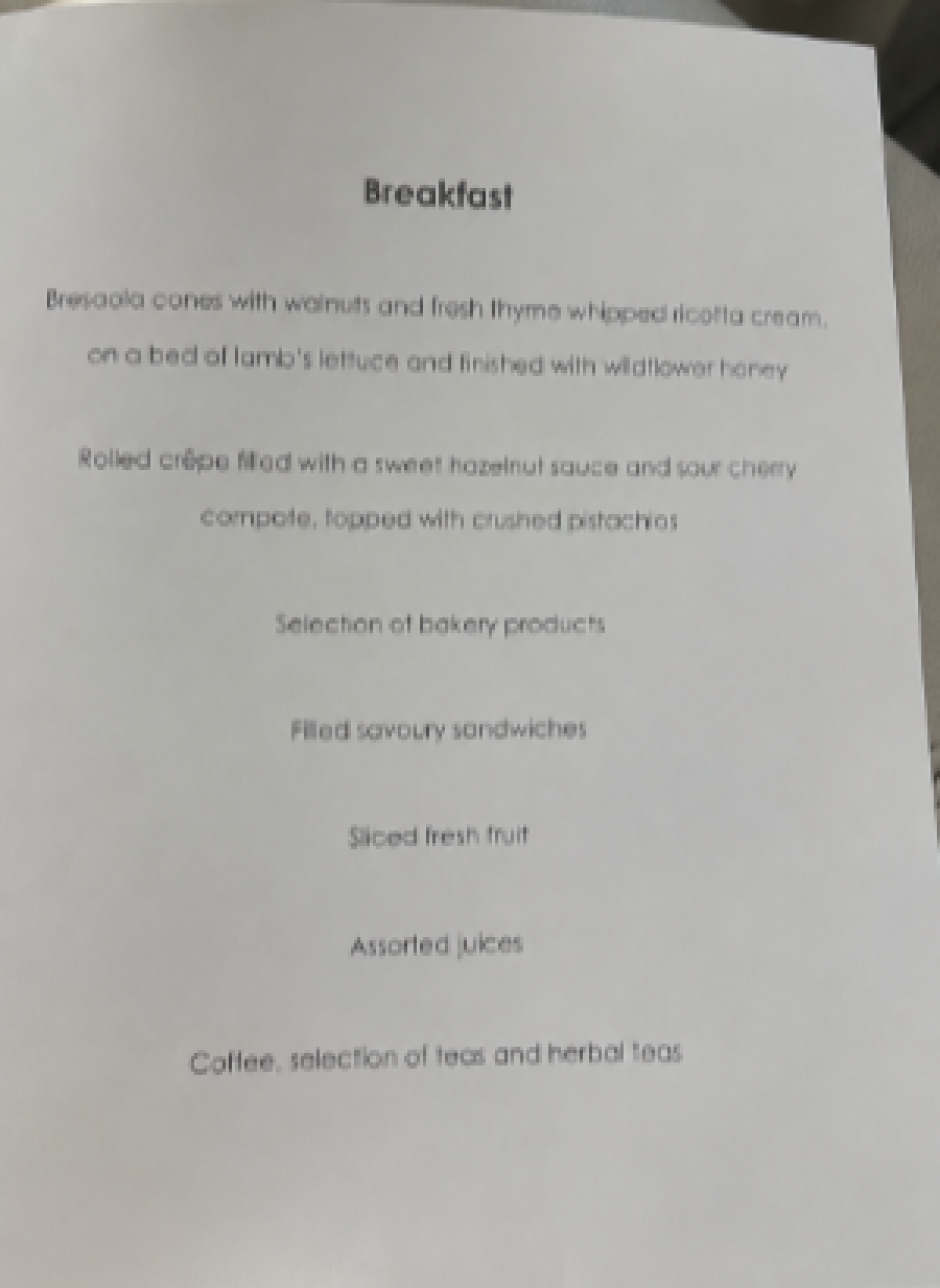 El desayuno del Papa en el avión
