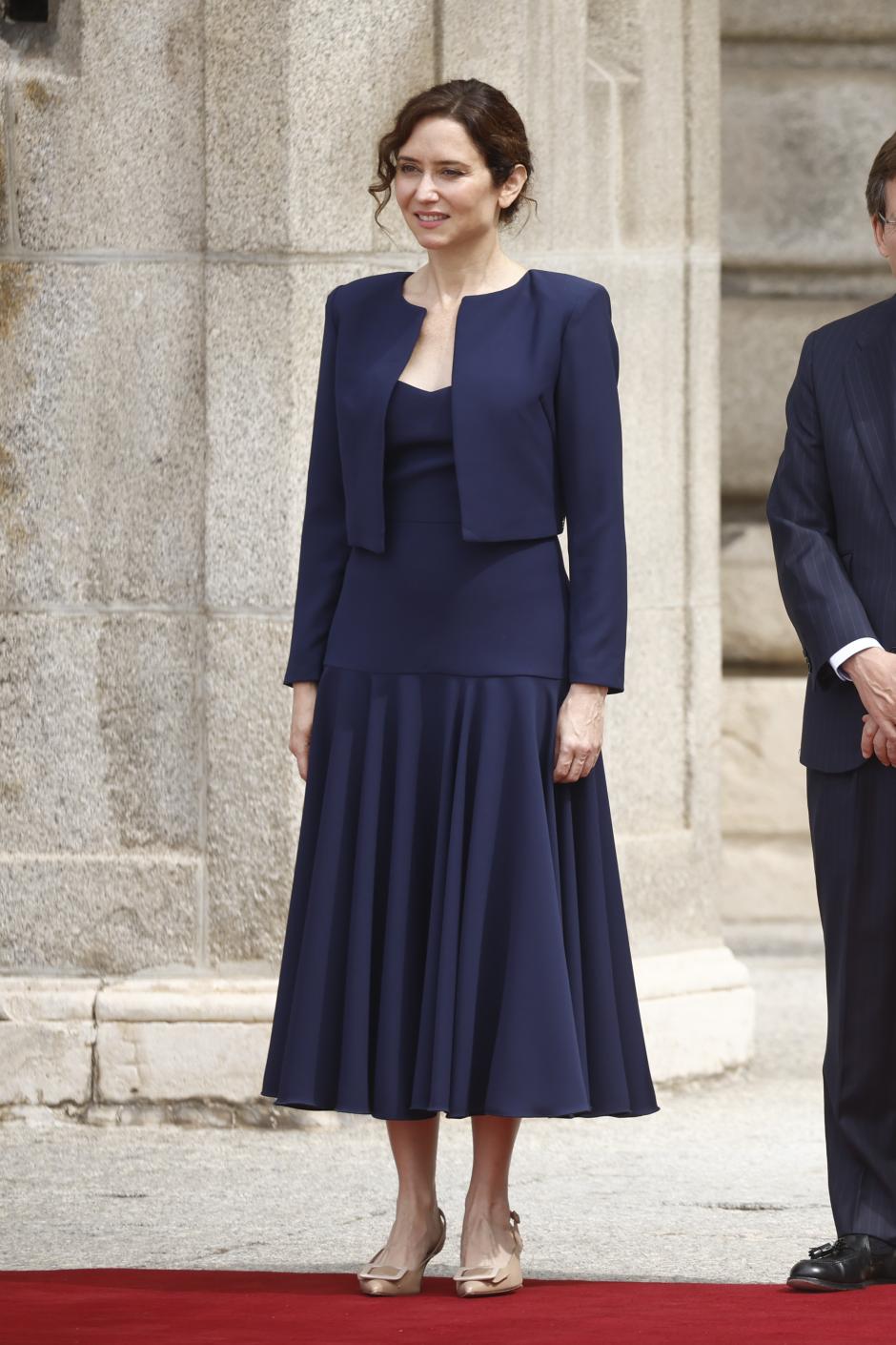 Isabel DIaz Ayuso  during a official ceremony for Pope on occasion his official visit to Spain in RoyalPalace in Madrid on Saturday, 06 June 2026.