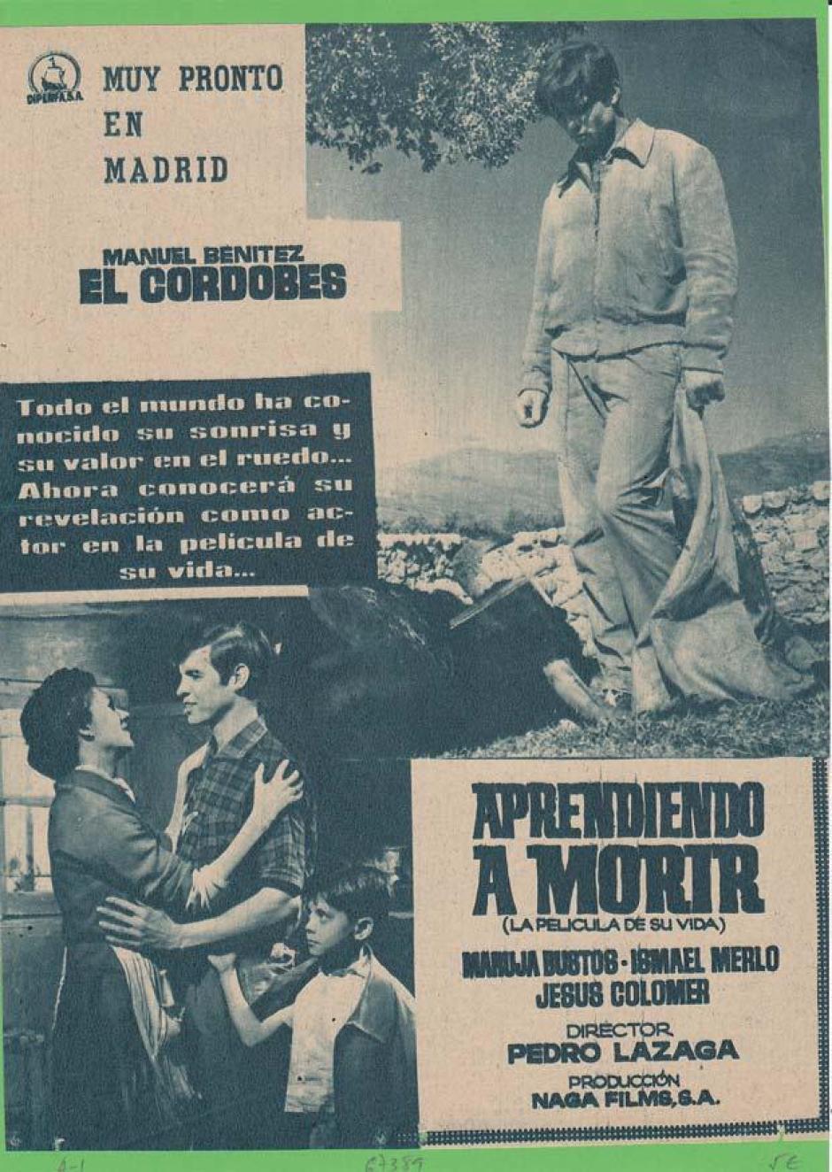 Anuncio en prensa de Aprendiendo a morir