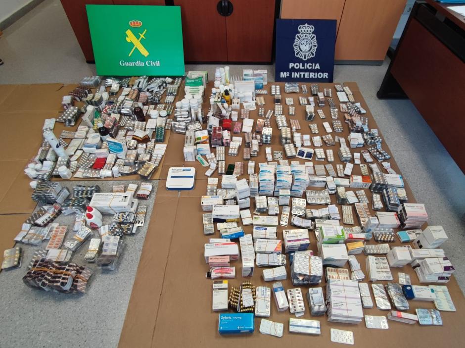 Drogas y medicamentos incautados