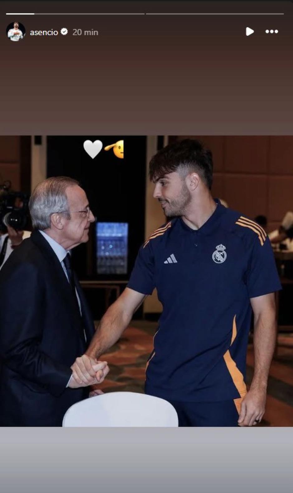 Post que subió Raúl Asencio en su cuenta de Instagram
