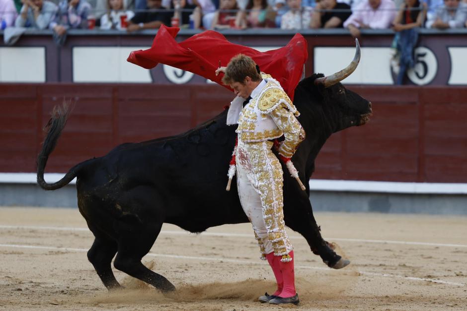 Borja Jiménez, con la muleta este domingo en Las Ventas