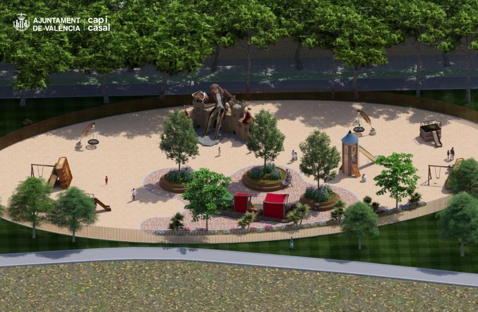 Imagen virtual del futuro parque Gulliver de Valencia.