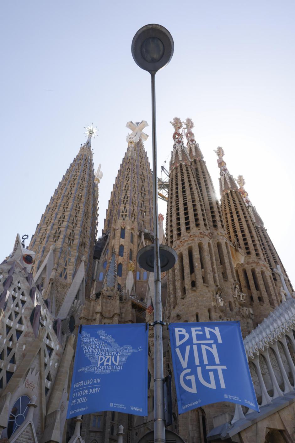 Vista de la Basílica de la Sagrada Familia de Barcelona
