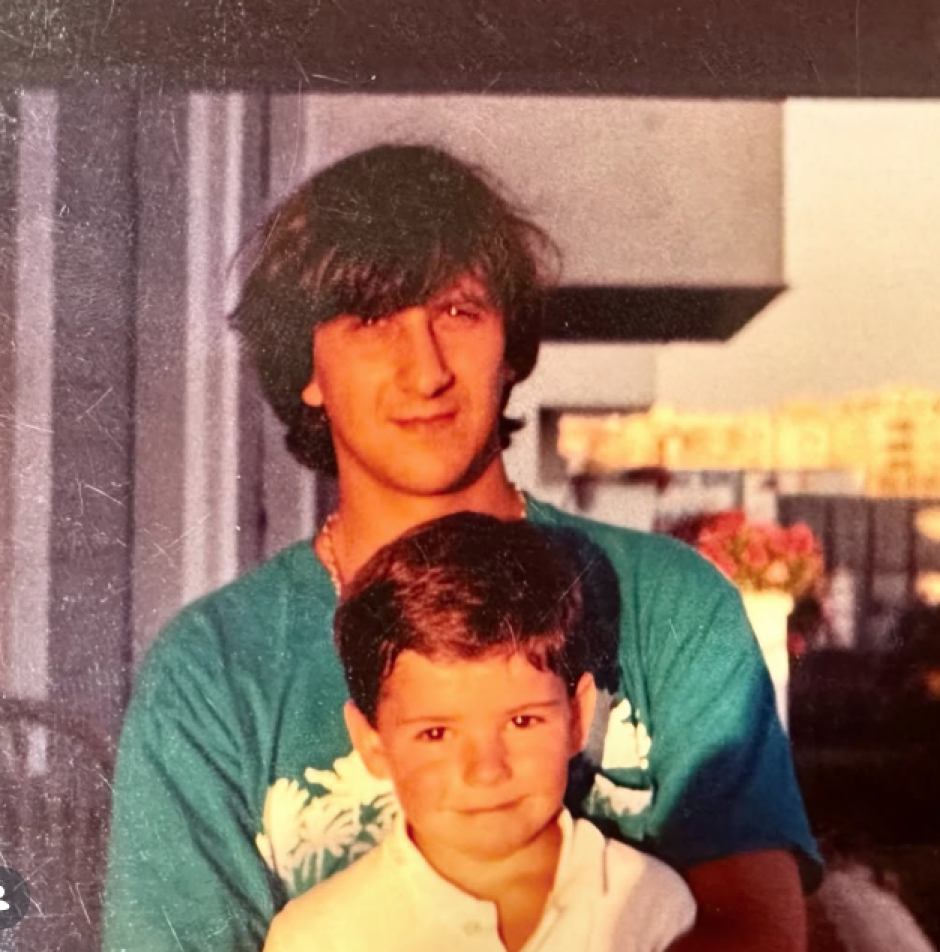 Miguel Ángel Muñoz, con su padre