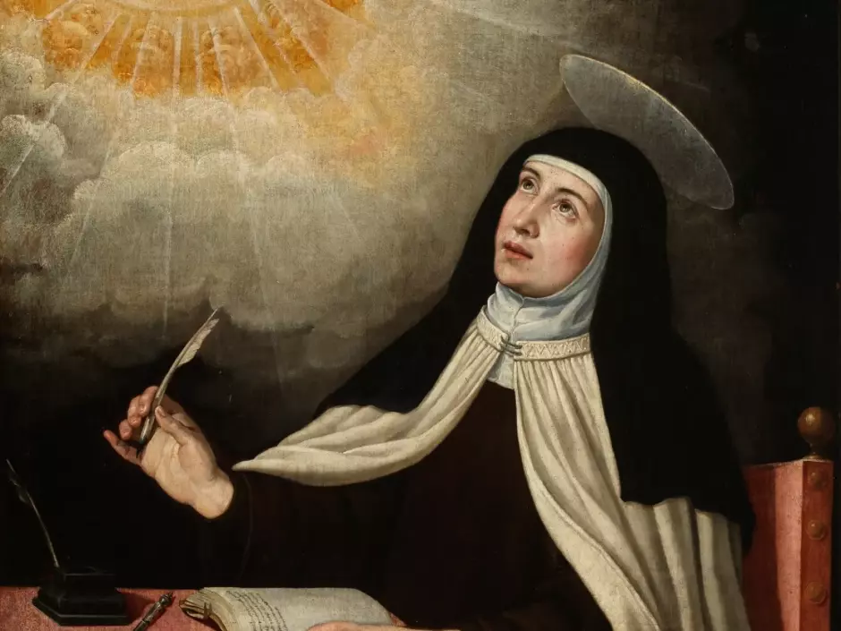 Óleo sobre lienzo de Santa Teresa de Jesús en el Museo del Prado