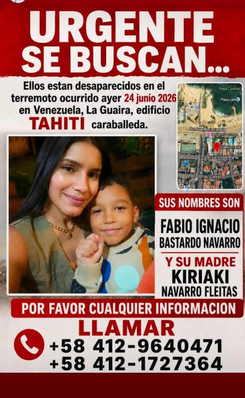 Cartel que difunde la familia