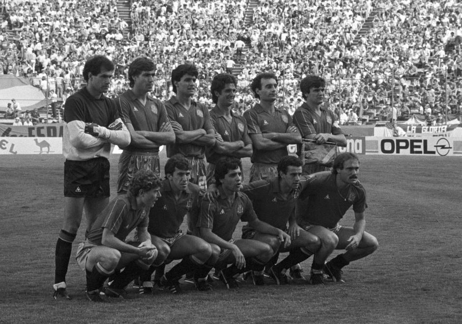 Once inicial de España ante Bélgica en México 86