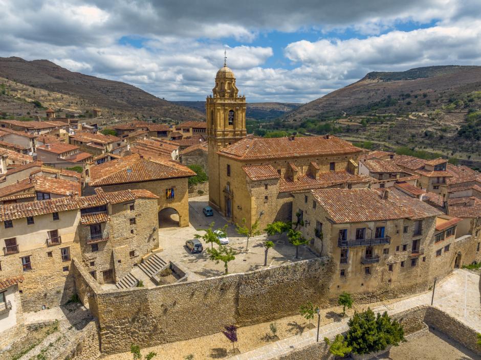 Vista aérea de la iglesia parroquial de Santa Margarita