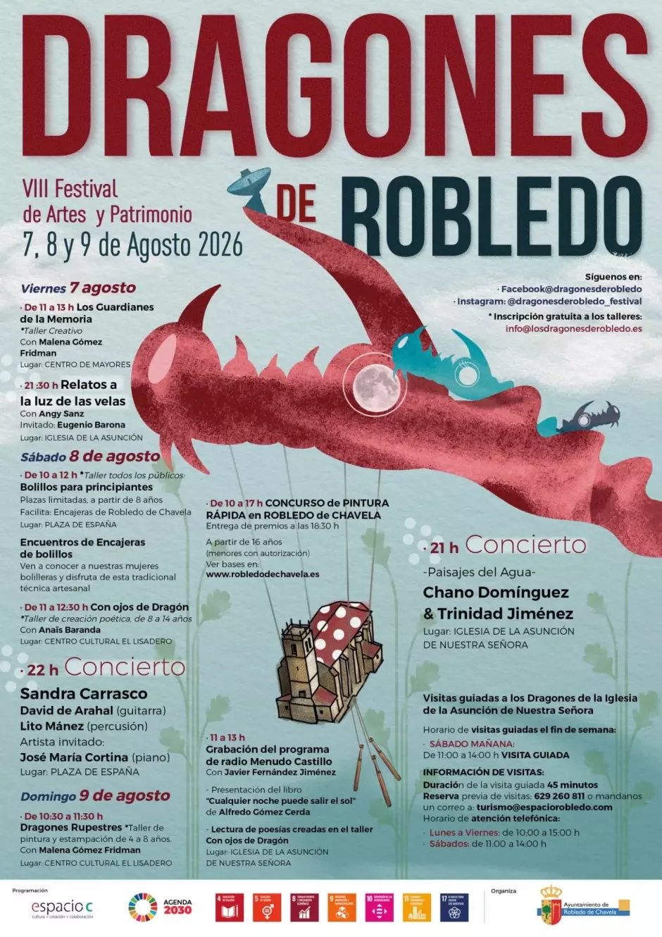 Cartel del VIII Festival de Artes y Patrimonio Dragones de Robledo