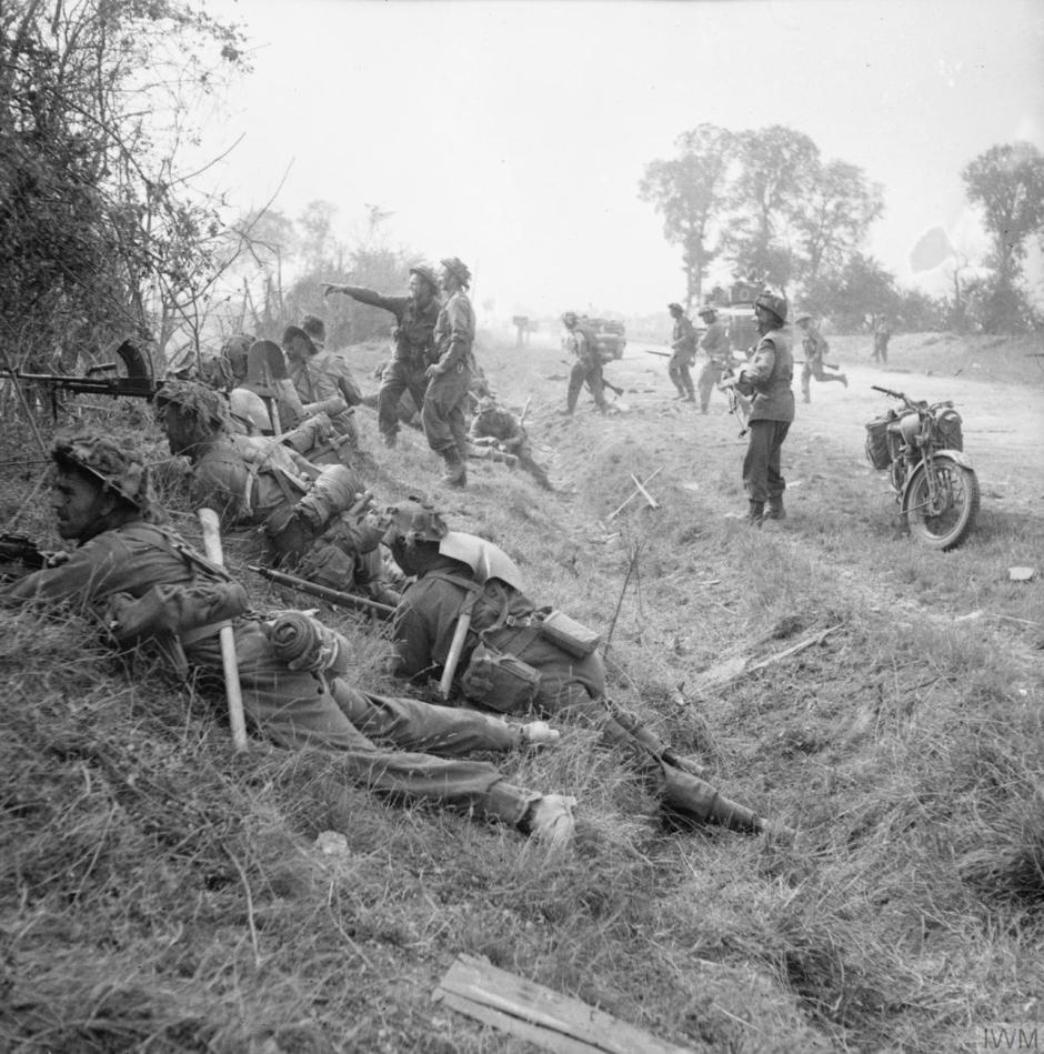 Soldados galeses cerca de Cagny, 19 de julio de 1944