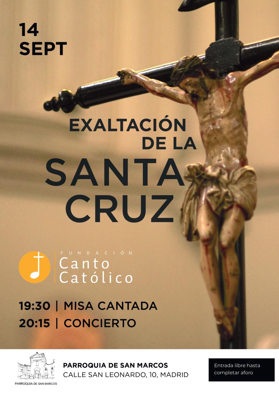 El cartel del concierto en la iglesia de San Marcos de Madrid