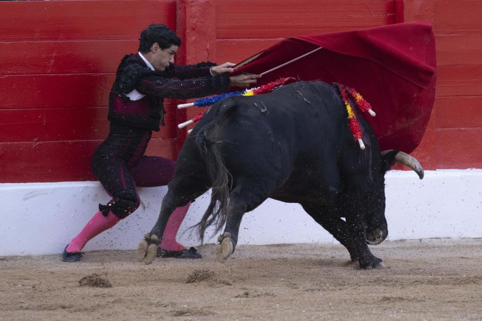 Pablo Aguado, con la muleta junto a las tablas