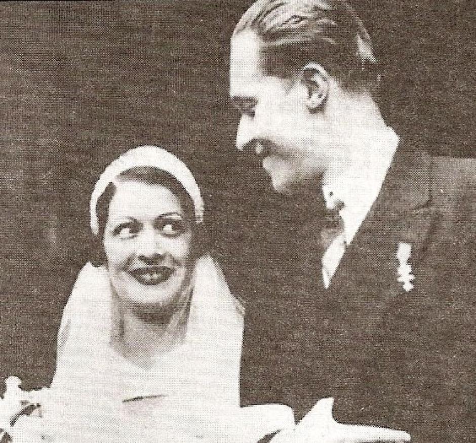 Boda de Alfonso de Borbón con Edelmira Sampedro en 1933