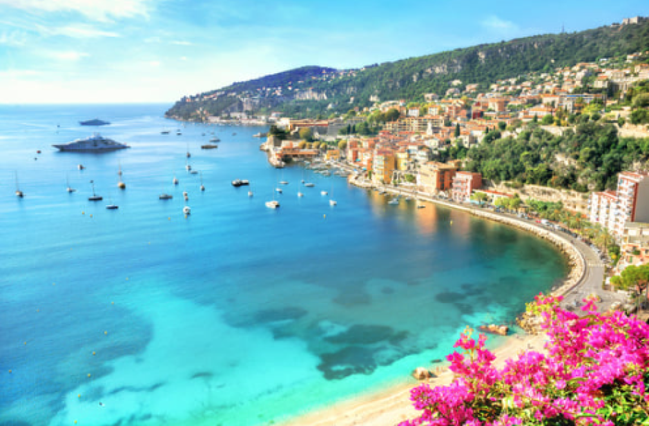 Una zona de la costa en Saint-Tropez (Francia)
