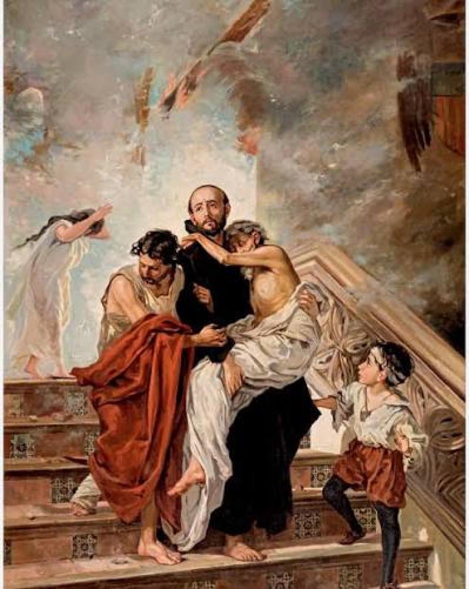 San Juan de Dios salvando a los enfermos del incendio del Hospital Real