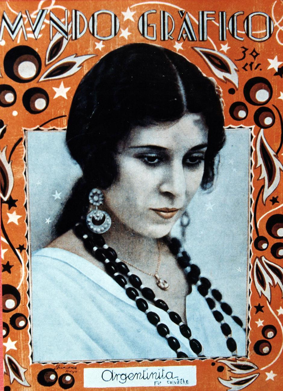 LA ARGENTINITA
ENCARNACION LOPEZ
BAILARINA ESPAÑOLA . BUENOS AIRES 1895 - 1945
PORTADA DE LA REVISTA " MUNDO GRAFICO "