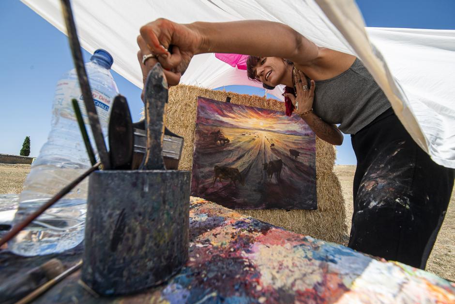Una de las participantes de Arte en la Naturaleza