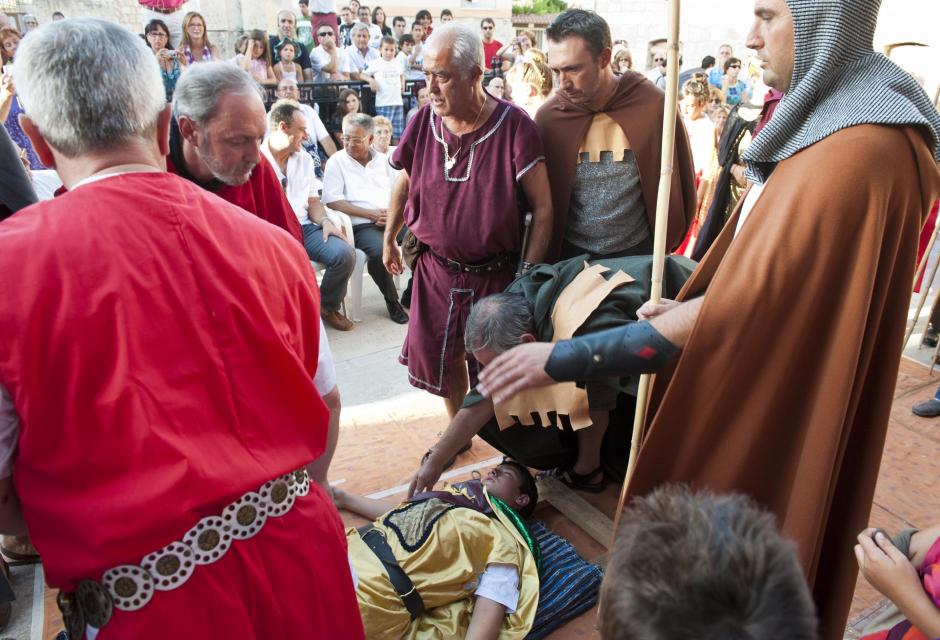 Representación, en Tamarón (Burgos), de la batalla que en el verano de 1037 dio el trono de León a Fernando I de Castilla